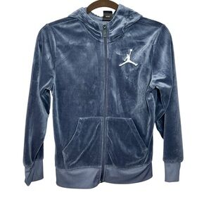 Nike Blue Velour Hoodie Size Medium